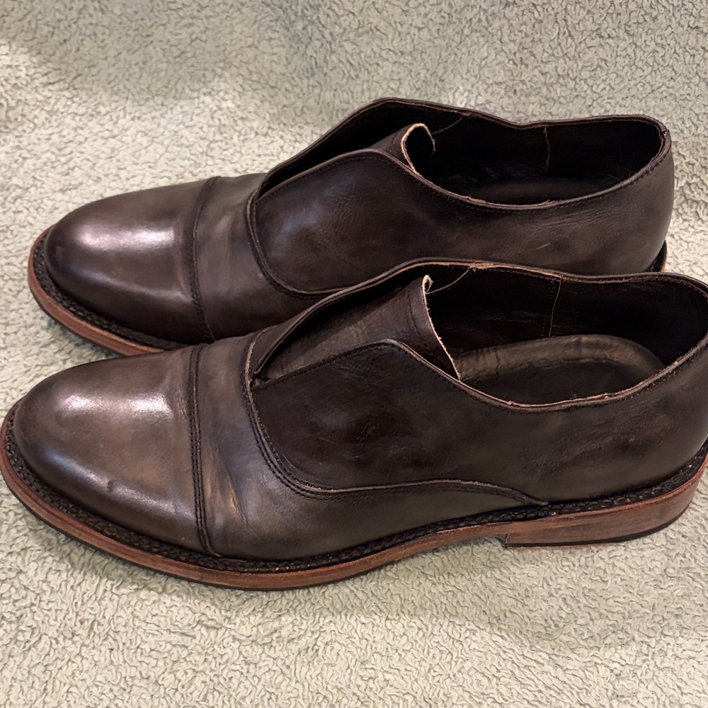 Freebird by Steven Luxury Brown Leather Dress Shoes sz 12 - Picture 4 of 9